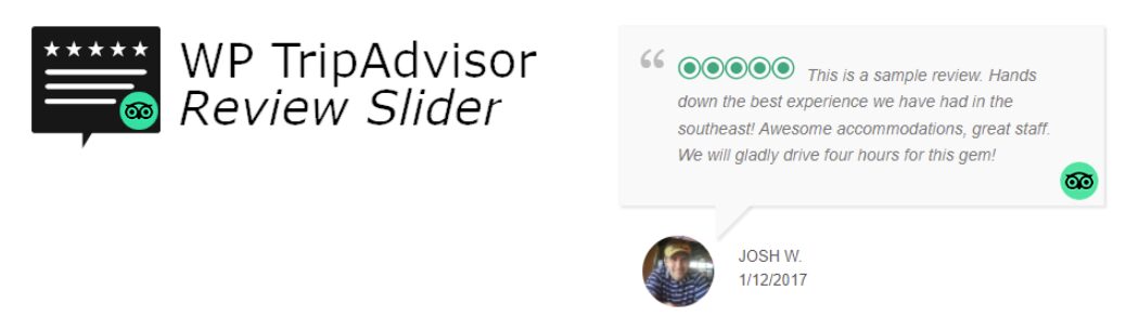 WP TripAdvisor Review Slider, which is one of the best review plugins for WordPress.