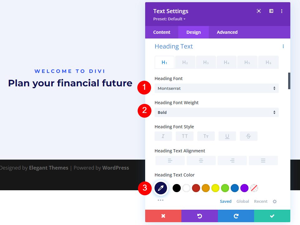 Second Text Module Settings