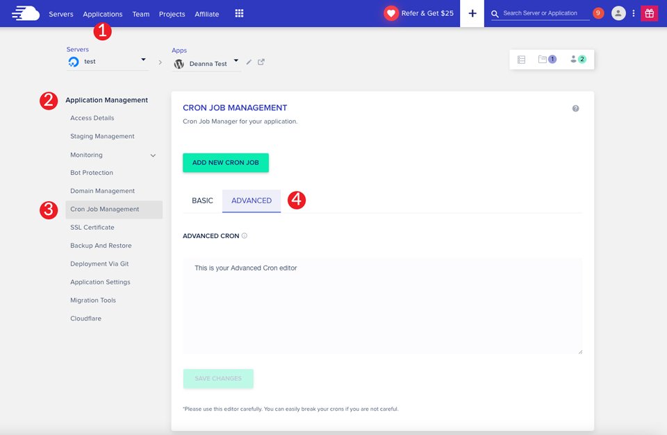 Add a real cron job to Cloudways
