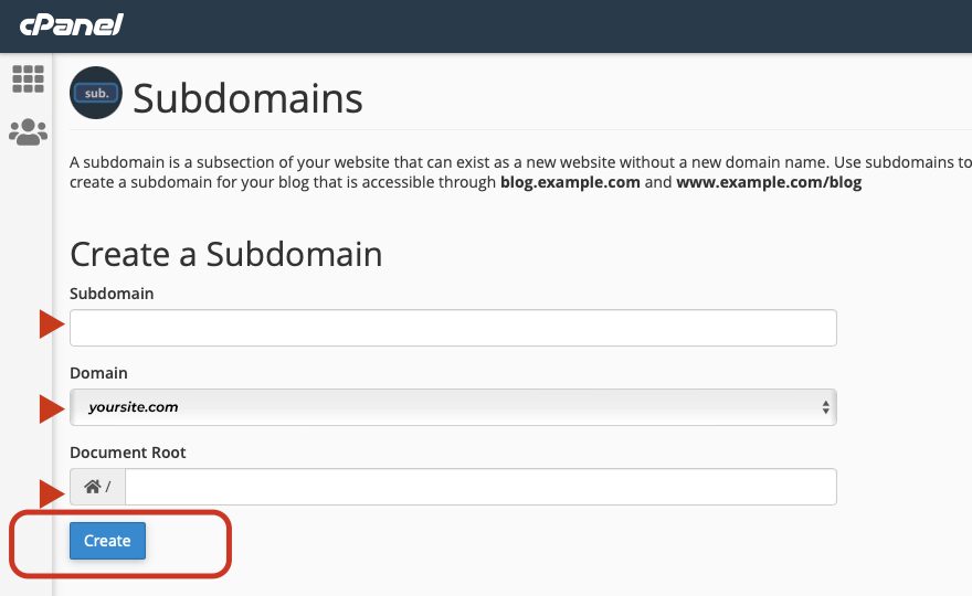 Creating a Subdomain