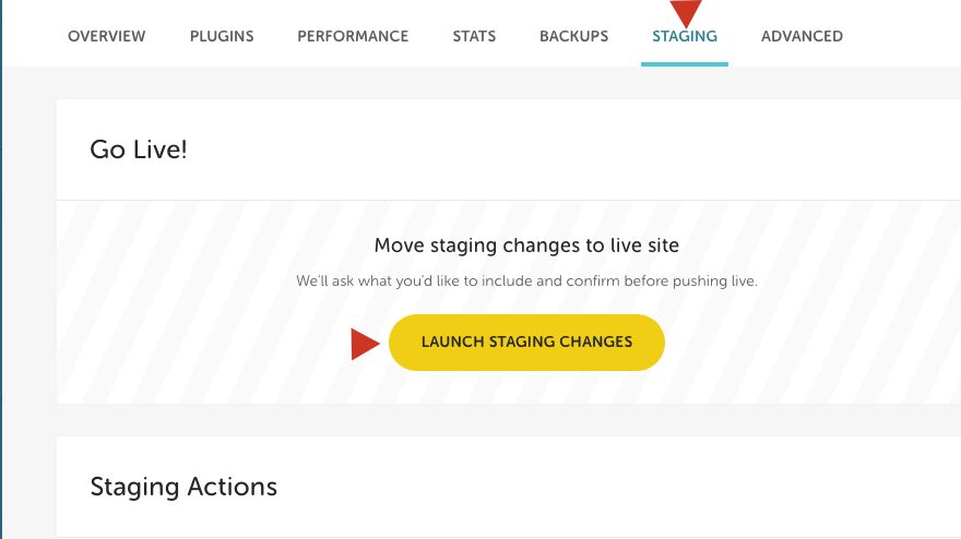 Launching Flywheel WordPress Staging Site