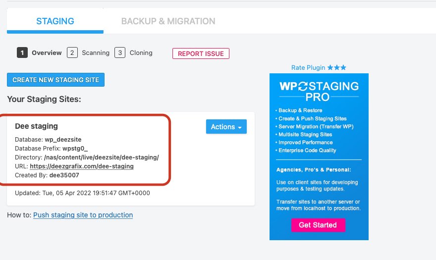 Staging Prefix