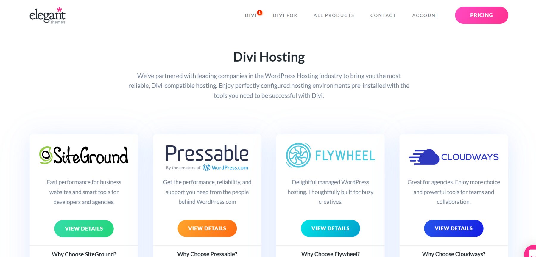 Divi WordPress Hosting