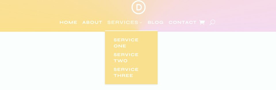 Divi Style Cart Search Icons Fullwidth Menu Layout 2 Final Design