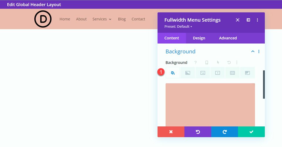 Divi Style Cart Search Icons Fullwidth Menu Layout 3 Background