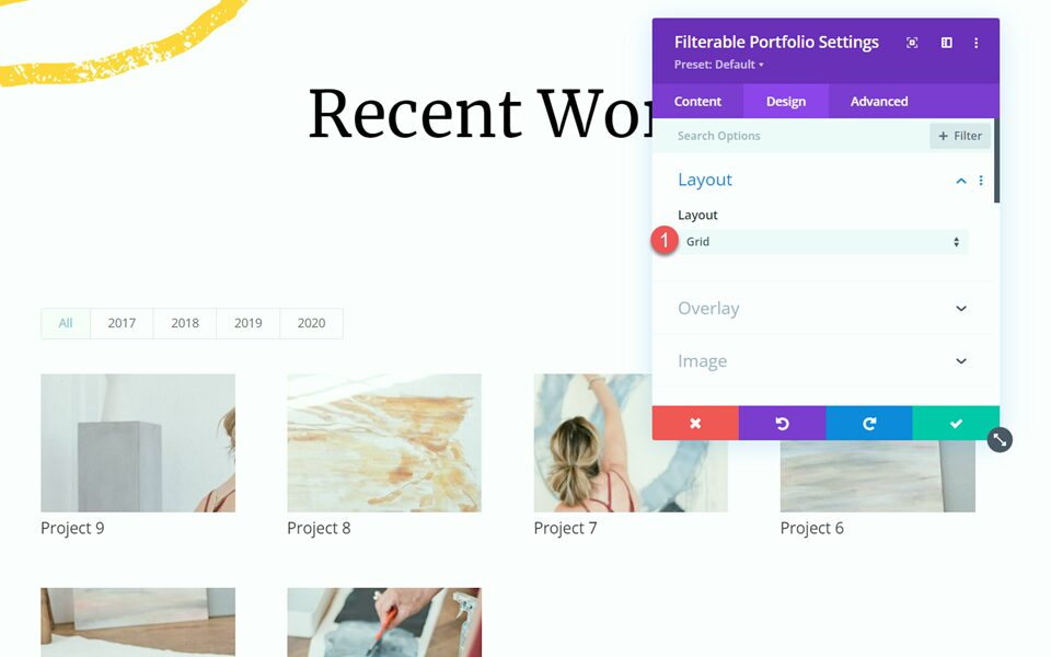 Divi Filterable Portfolio Pagination Layout