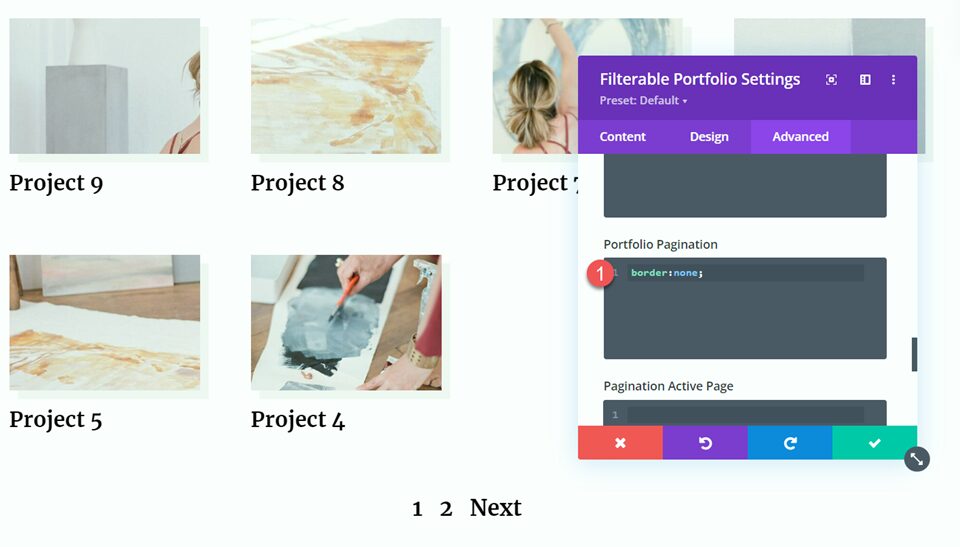 Divi Filterable Portfolio Pagination Style 3 CSS