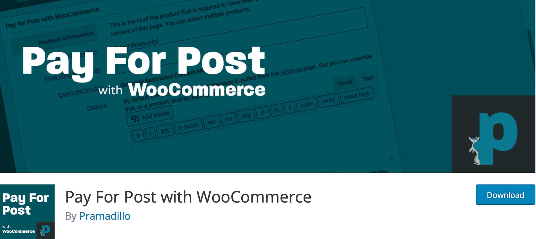 Pay for Post with WooCommerce is one of the best WordPress paywall plugins