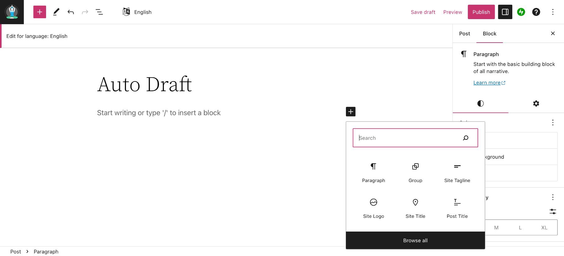 WordPress' Block Editor