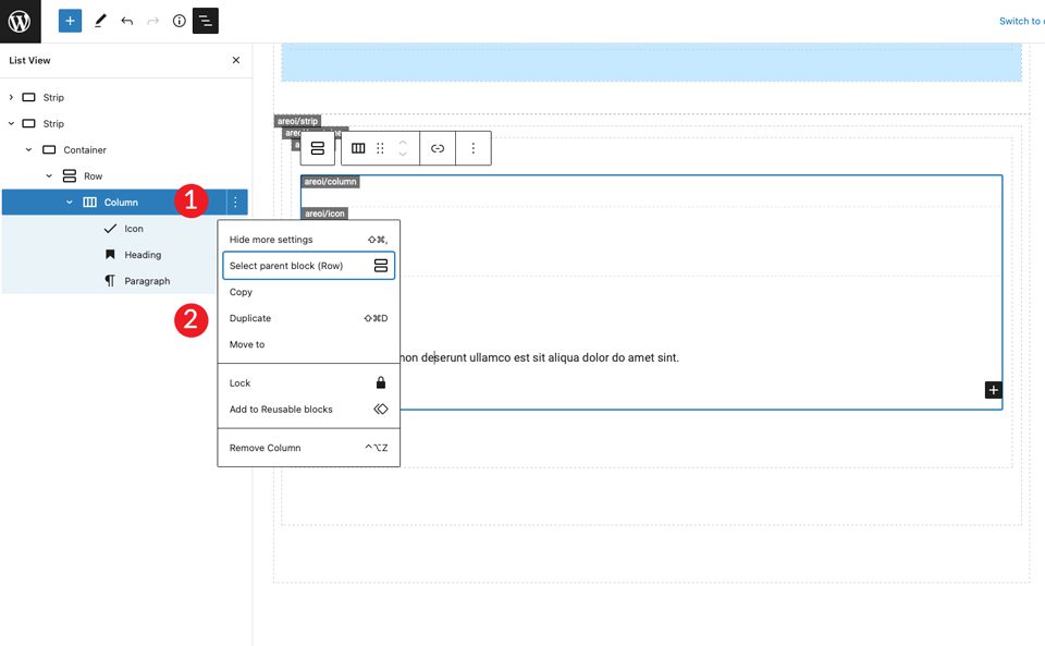 Duplicate columns