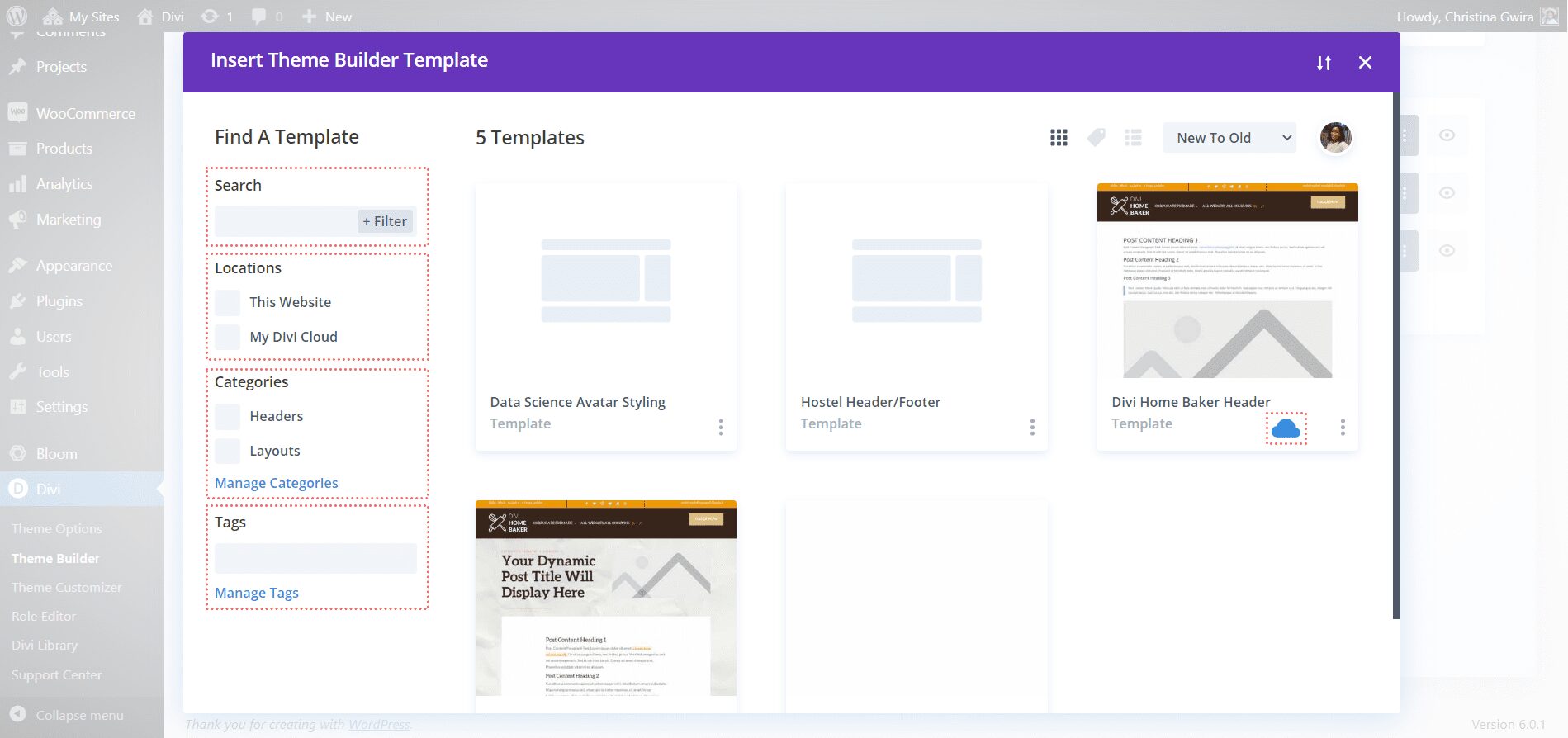 A look at the Divi Theme Builder Library
