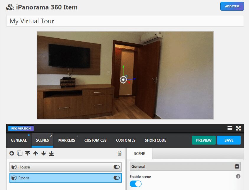 The iPanorama 360 tour builder