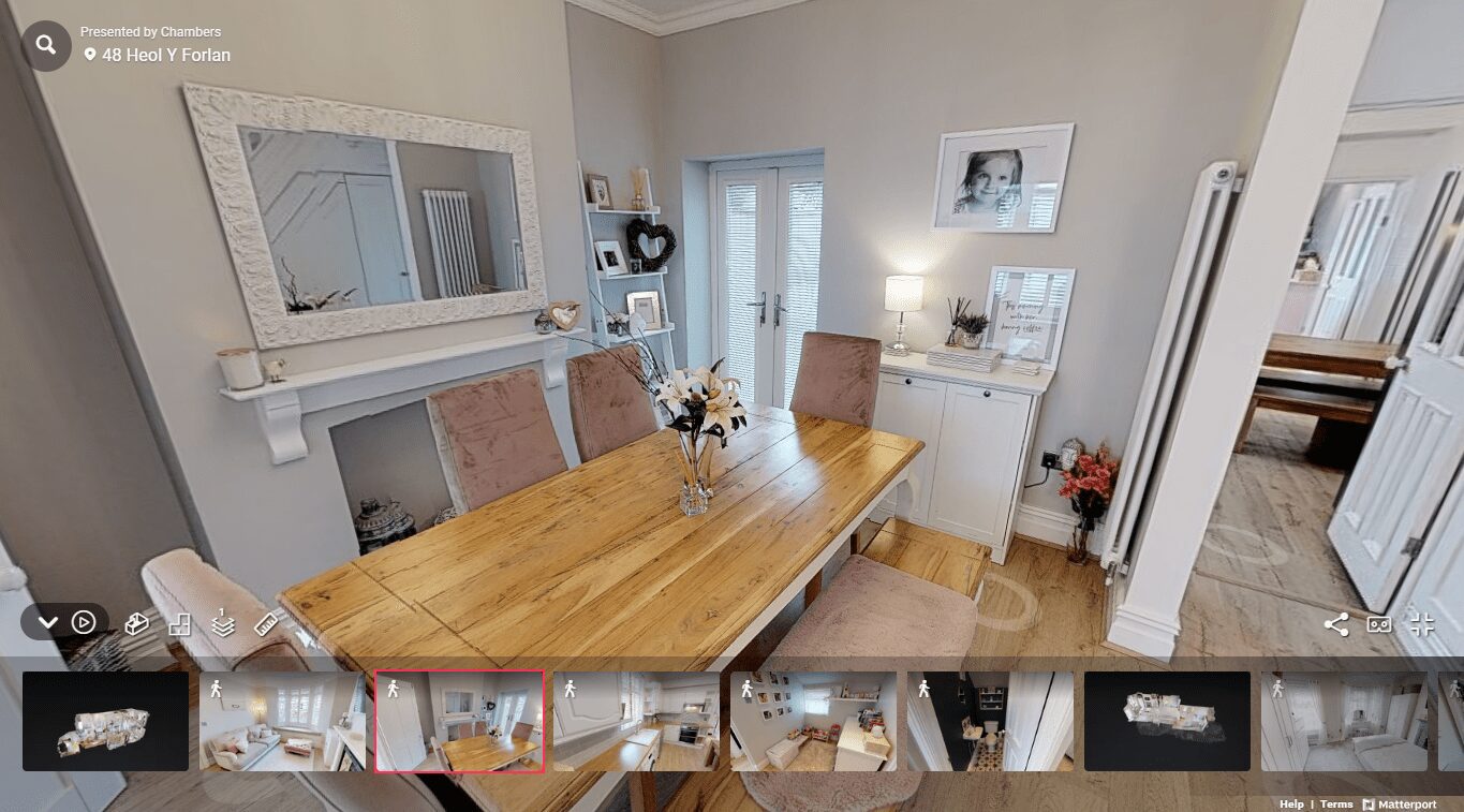 A virtual tour of a property