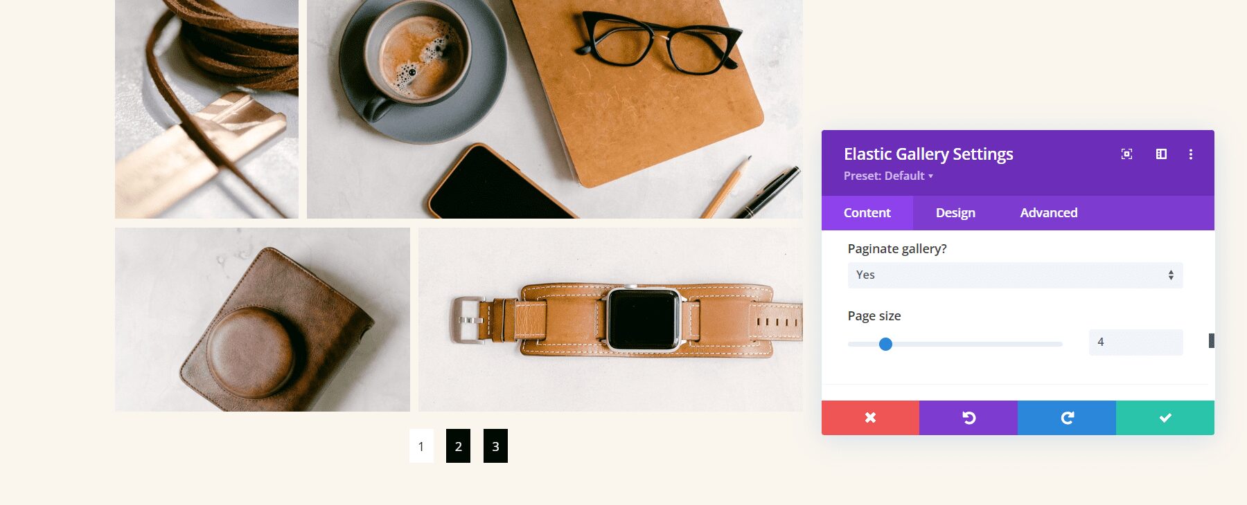 Divi Elastic Gallery Module