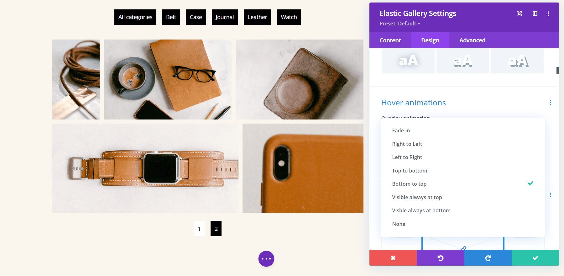 Divi Elastic Gallery Module