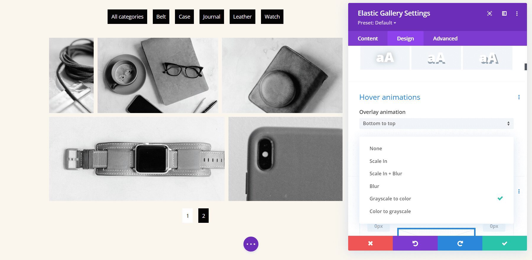 Divi Elastic Gallery Module