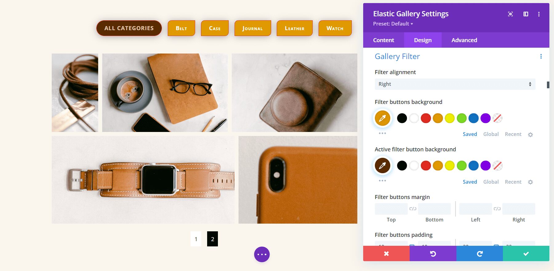 Divi Elastic Gallery Module