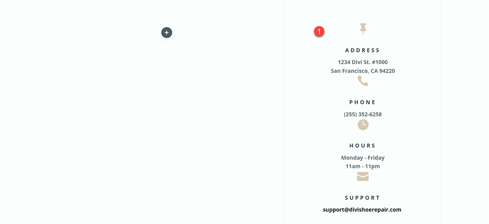 Divi Contact Form Layouts With Inline and Fullwidth Fields Layout 3 Move Address