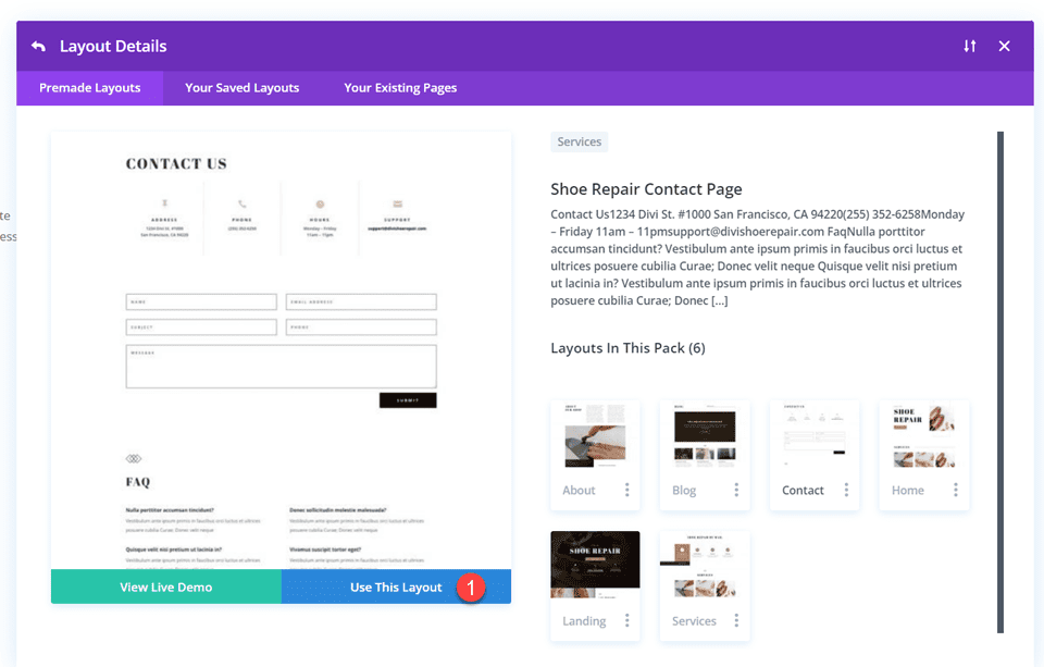 Divi Contact Form Layouts With Inline and Fullwidth Fields Layout Use Layout