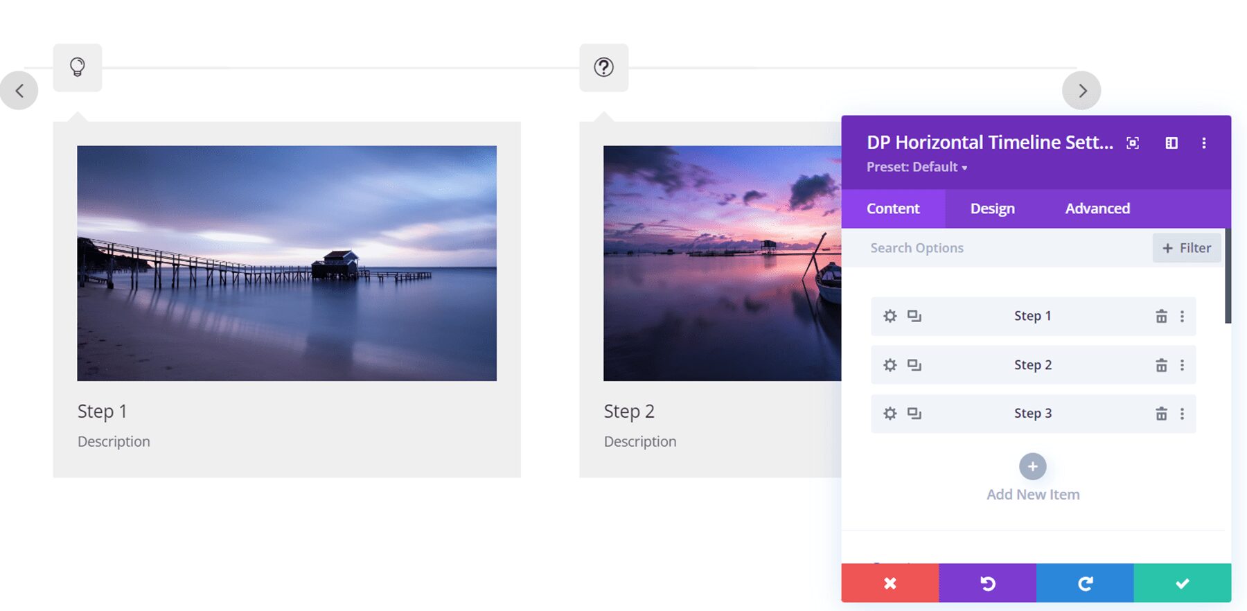 Divi Plugin Highlight Divi ConKit Pro Horizontal Timeline