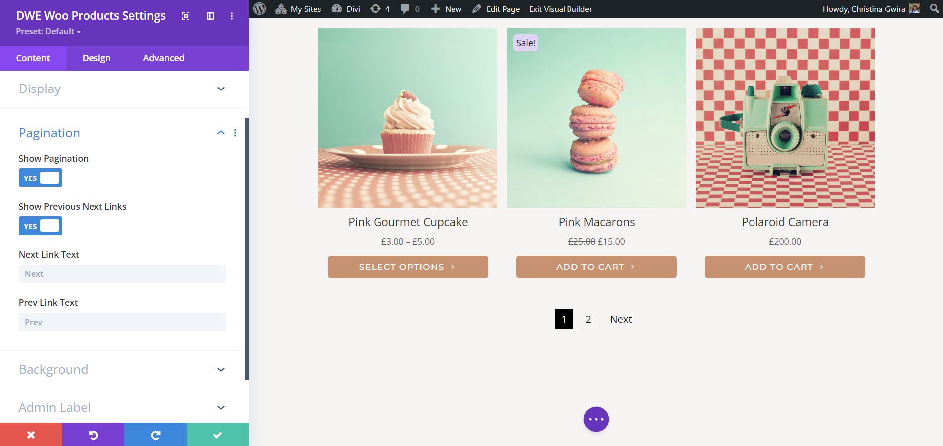 Divi WooCommerce Extended Products