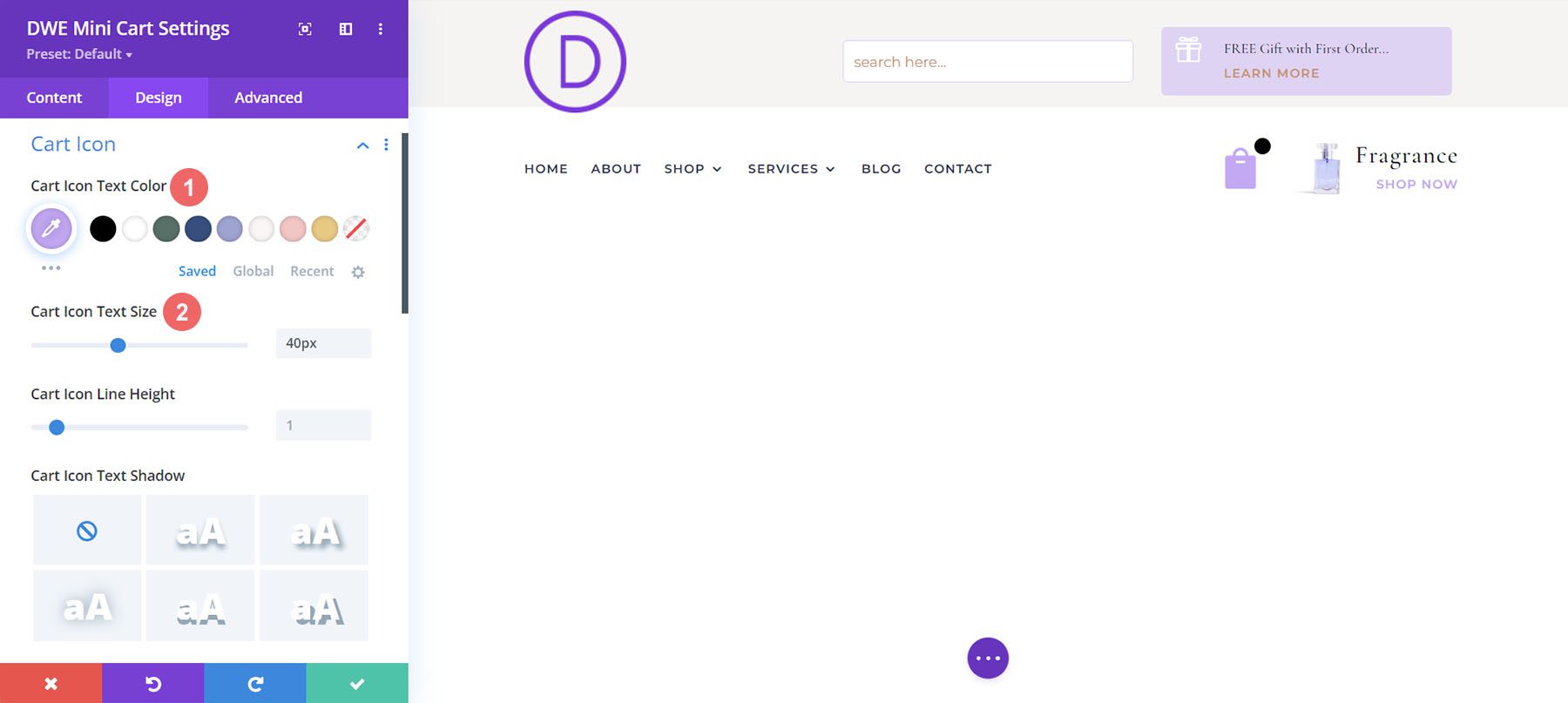 Divi WooCommerce Extended Mini Cart