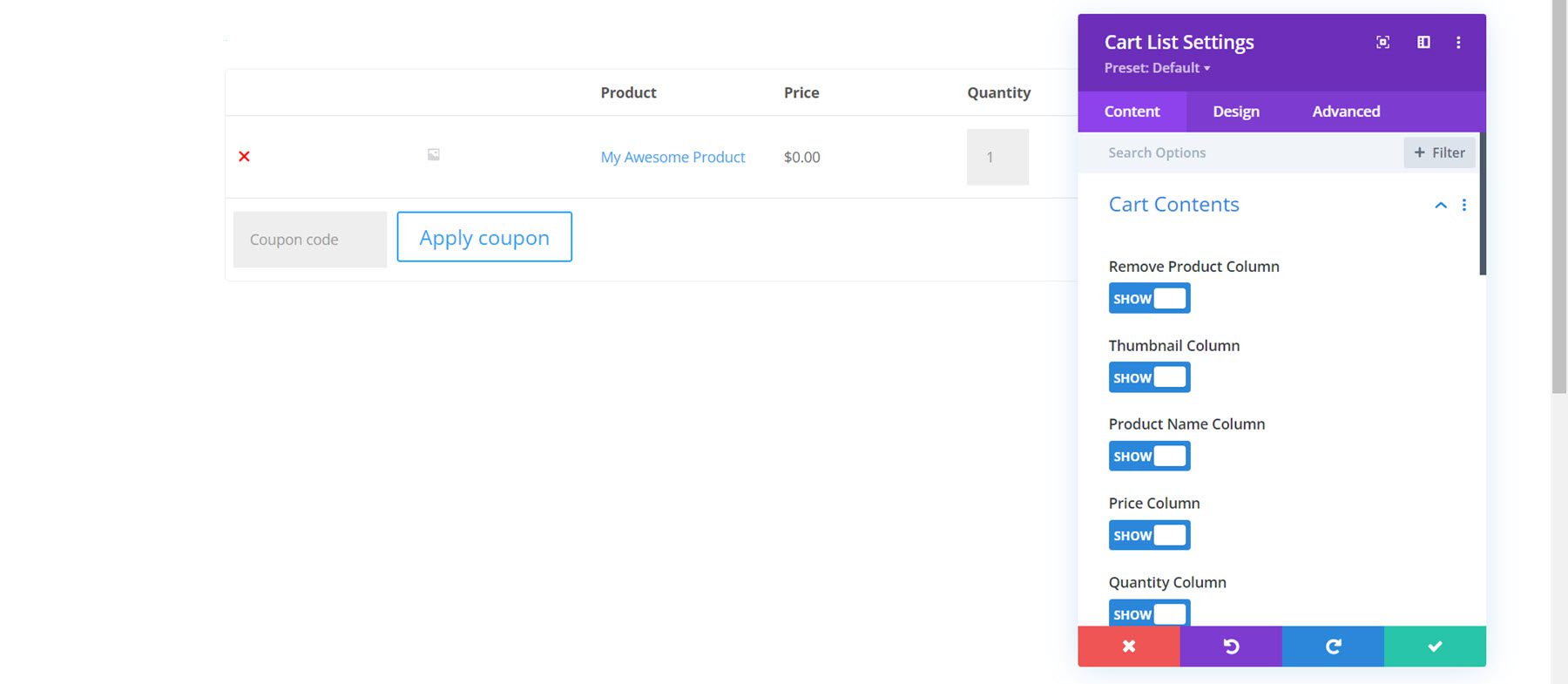 Divi Plugin Highlight Divi Shop Builder Cart Contents