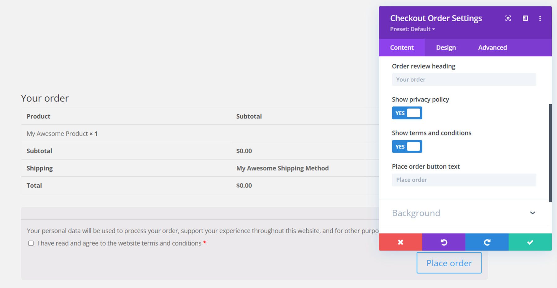 Divi Plugin Highlight Divi Shop Builder Checkout Order Content