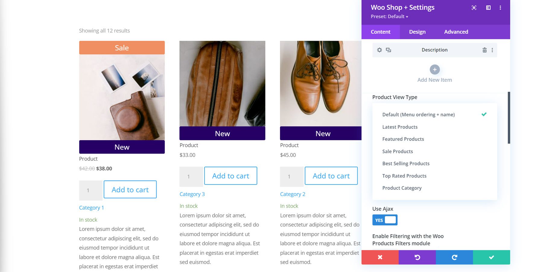 Divi Plugin Highlight Divi Shop Builder Product View Type