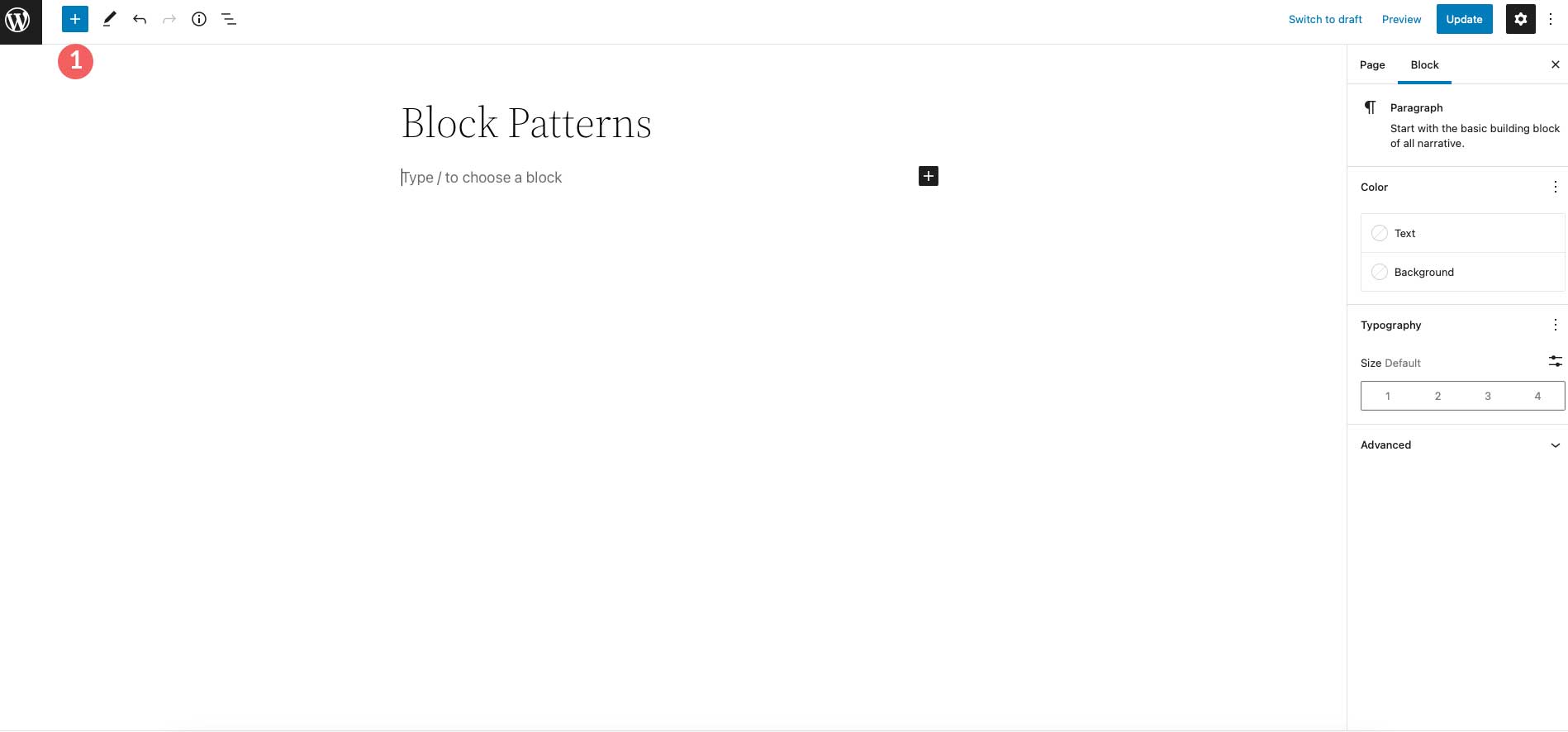 Add block to WordPress page