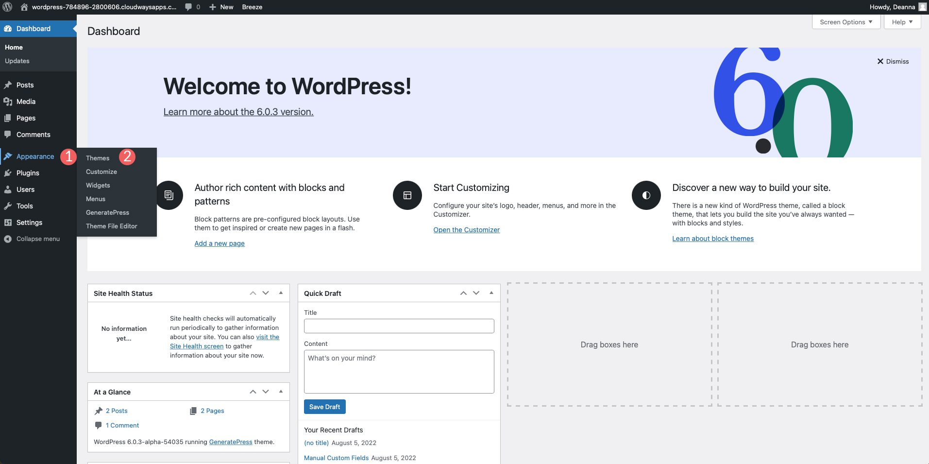 WordPress customizer