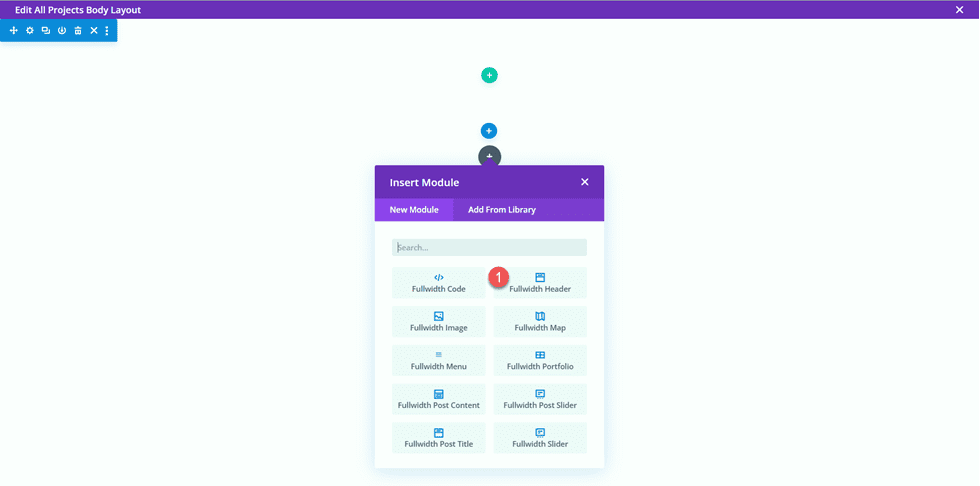 Divi Matching Portfolio and Projects FW Header Module