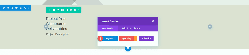 Divi Matching Portfolio and Projects Regular Section