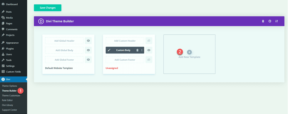 Divi Matching Portfolio and Projects Theme Builder