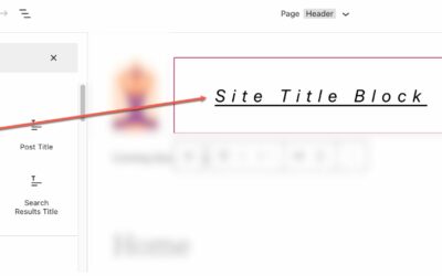 How to Use the WordPress Site Title Block