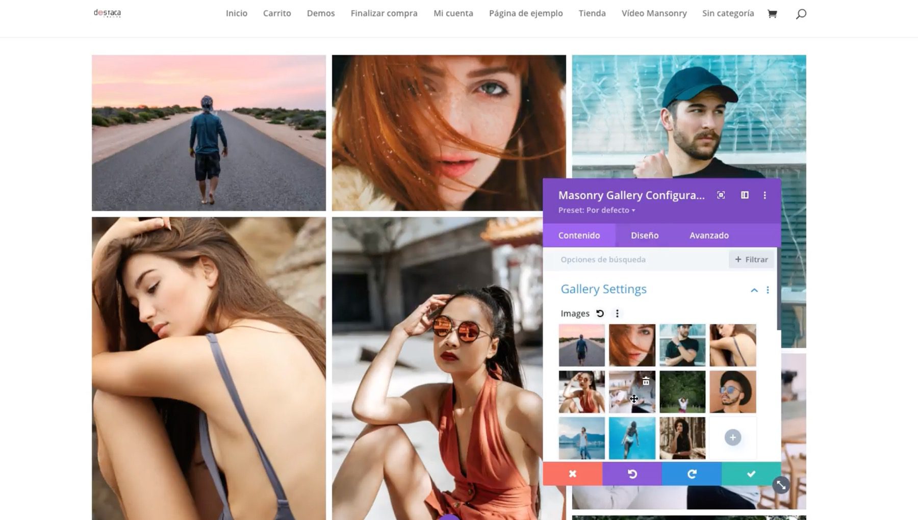 Divi gallery builder